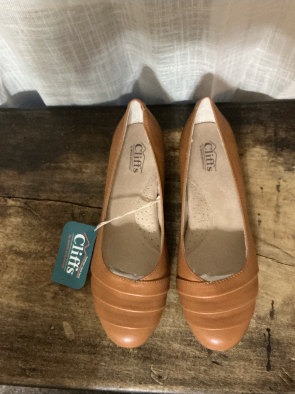 Cliffs by WHITE MOUNTAIN Women's Cognac Slip-On Ballet Flats
